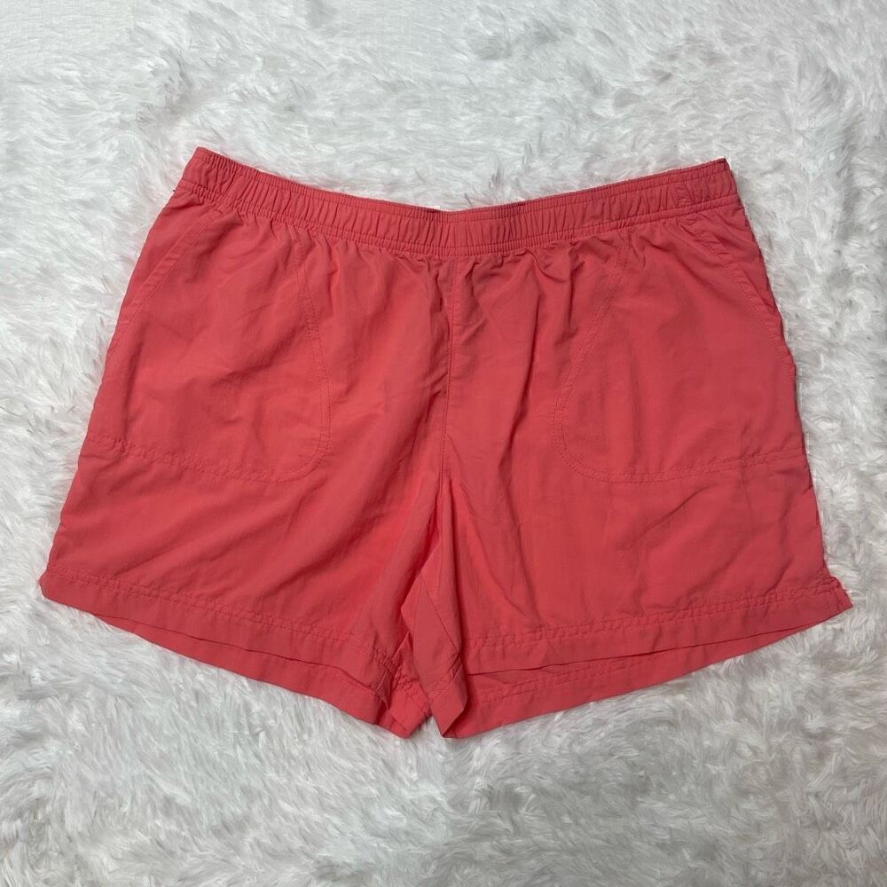 Columbia Womens Size Large Coral Outdoors Nylon Shorts Running Athletic